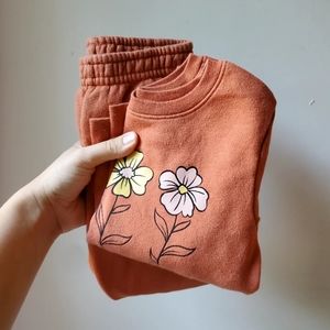 Garanimals Matching Fleece Sweat Set, Clay Color, size 3T